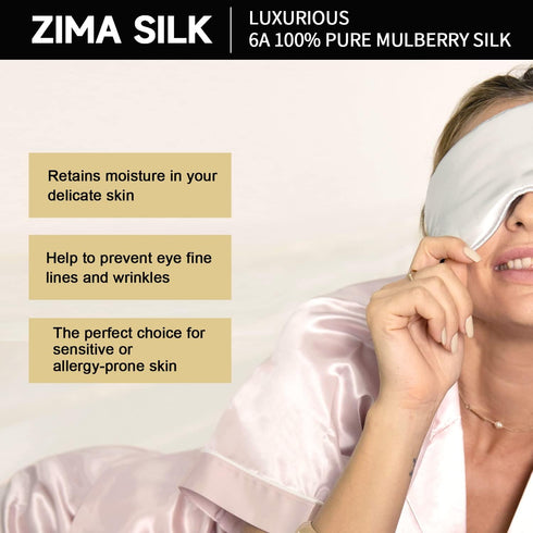 3D 100% 22mm Silk Adjustable Sleep Mask
